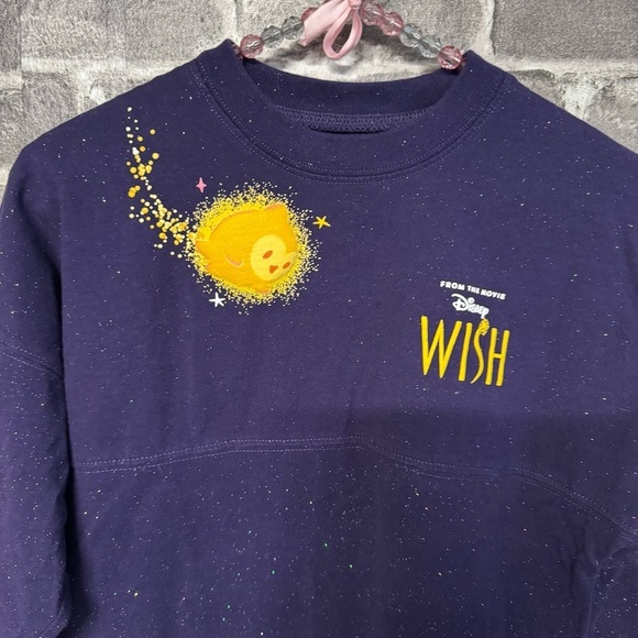 2023 Disney Parks Wish Movie Spirit Jersey sweater purple sparkle - Picture 2 of 9